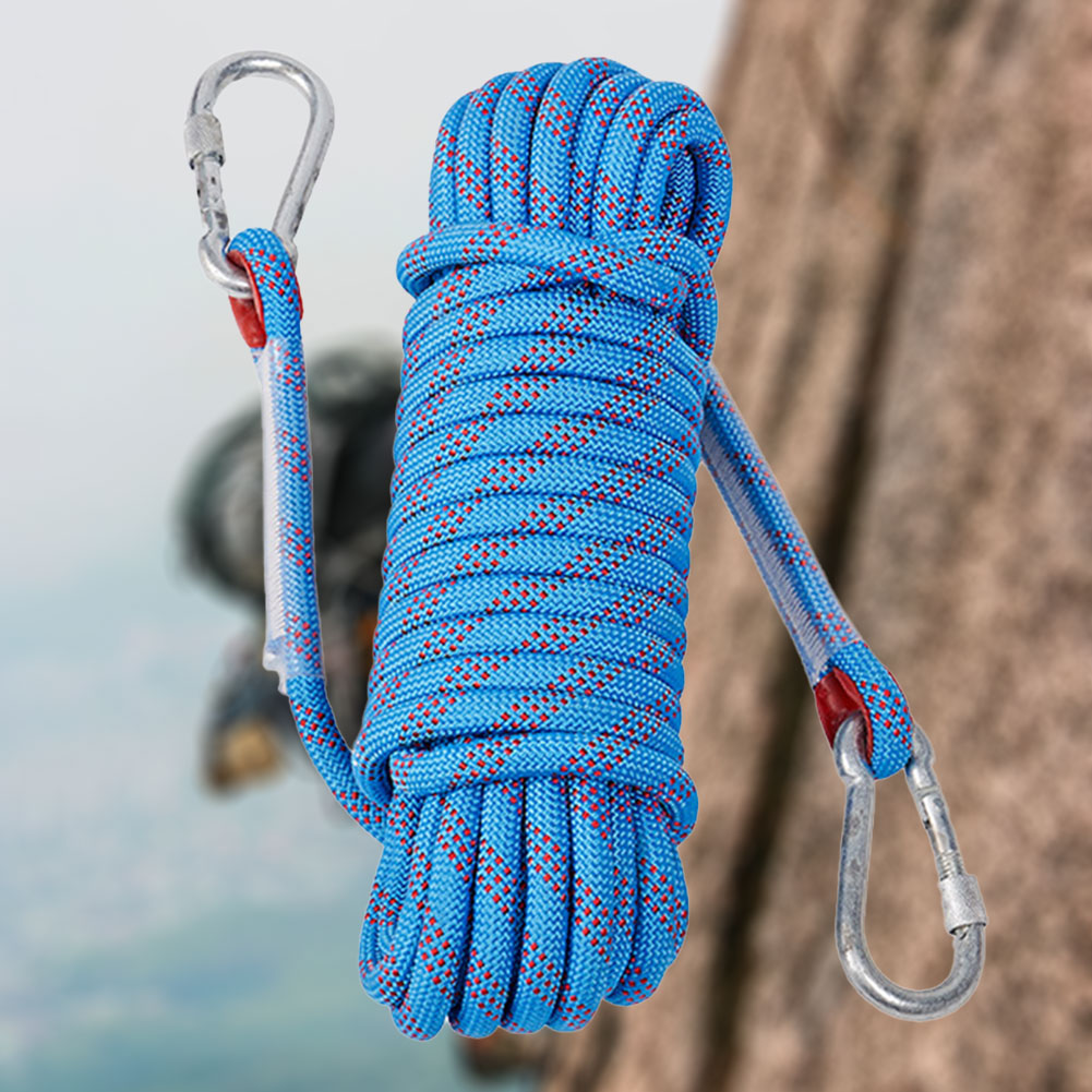 Rope Climbing Static - 10mm 야외용 정적 래펠링 로프(2개의 후크