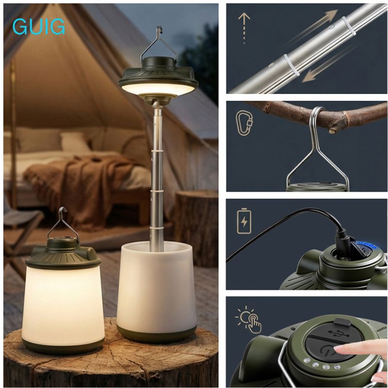 Outdoor Adventure Ni - 새로운 텔레스코픽 RGB 캠핑 라이트 USB