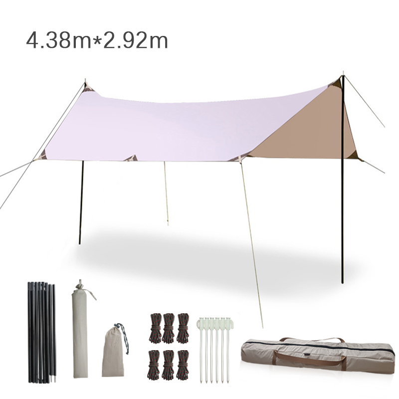 Hammock Rain Tarp - 438*292cm 육각형 100% 방수 레인 플라이