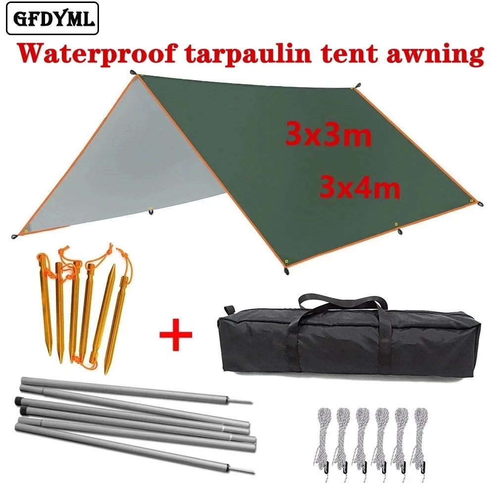 어닝 방수 트랩 텐트 그늘막, 4x3m 3x3m 초경량 - Hammock Rain Tarp 리뷰 및 가격